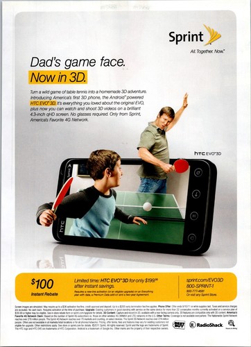 2011 sprint htc evo 3d - sprint,